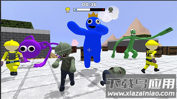 彩虹朋友躲猫猫手机版下载(Blue Survival: Hide N Seek)截图3