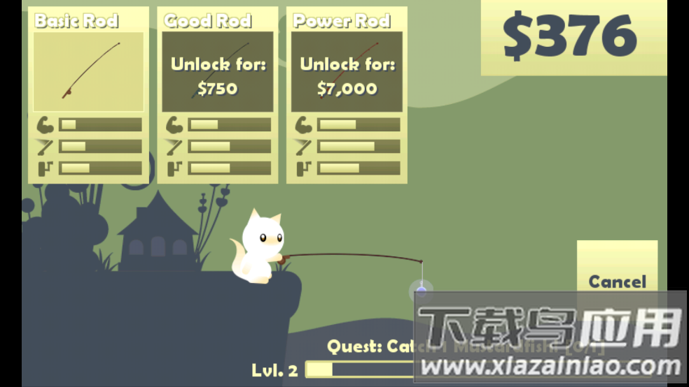 小猫钓鱼游戏正版(Cat Fishing)截图1