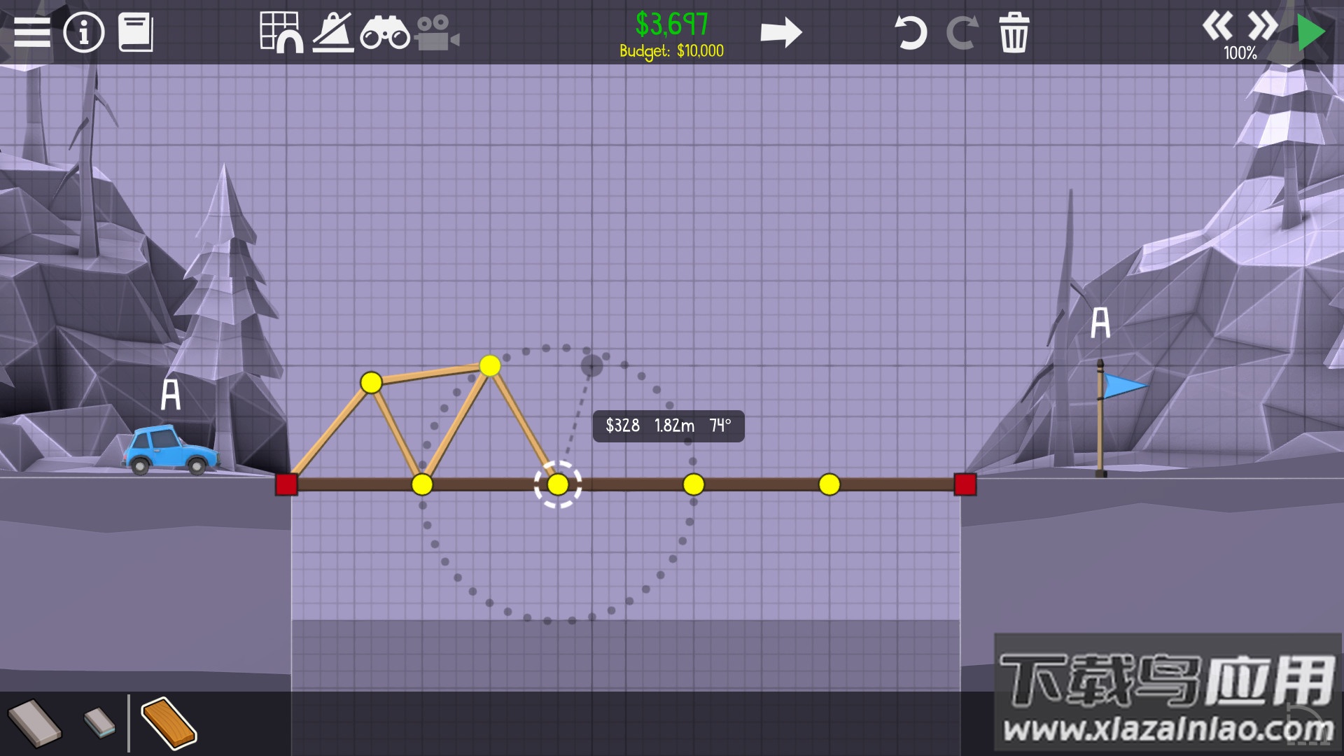 桥梁建造师2手机版(Poly Bridge 2)截图1