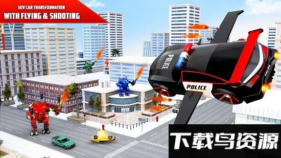 飞行警车变形机器人游戏截图3