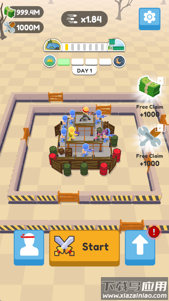 堡垒卫士游戏无限金币版(Defend City Merge Shoot Idle)截图1