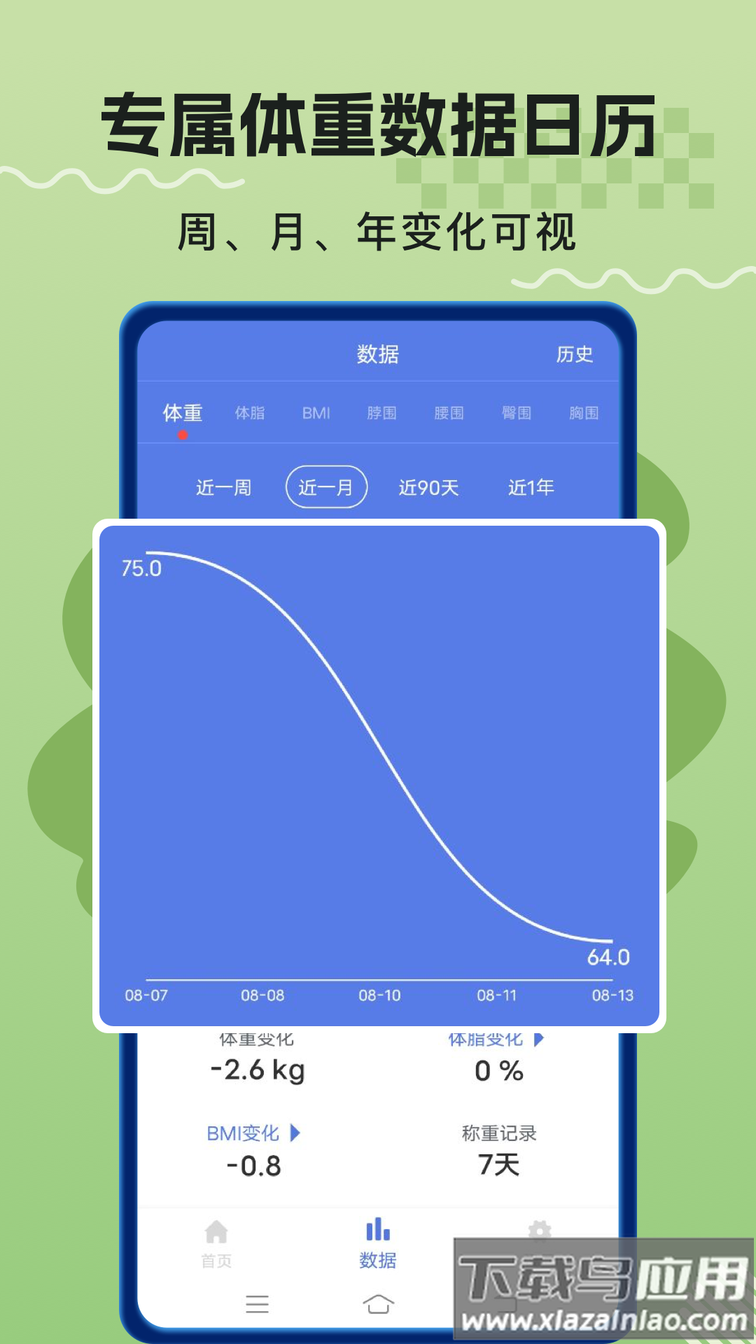 体重记录打卡app截图2