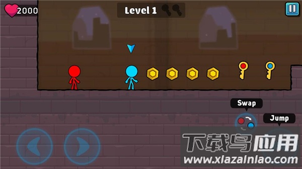 红蓝火柴人2下载安装(Red & Blue Stickman 2)截图1