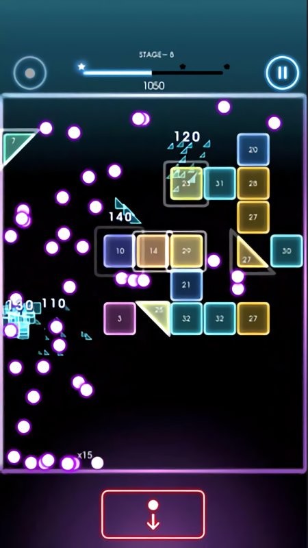 霓虹弹一弹手机版(Bricks Breaker Swipe)最新版截图1