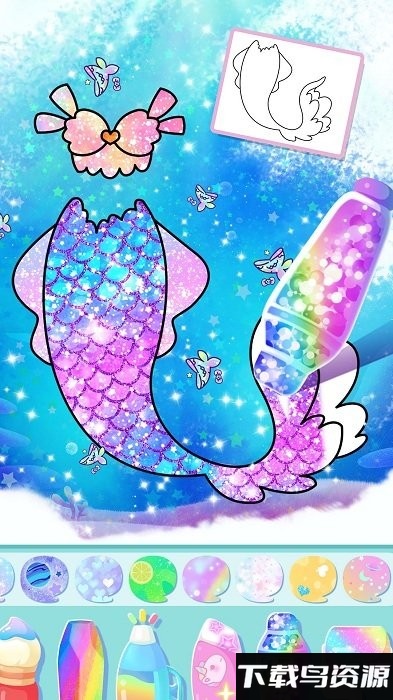 闪耀公主裙涂色游戏最新版截图1