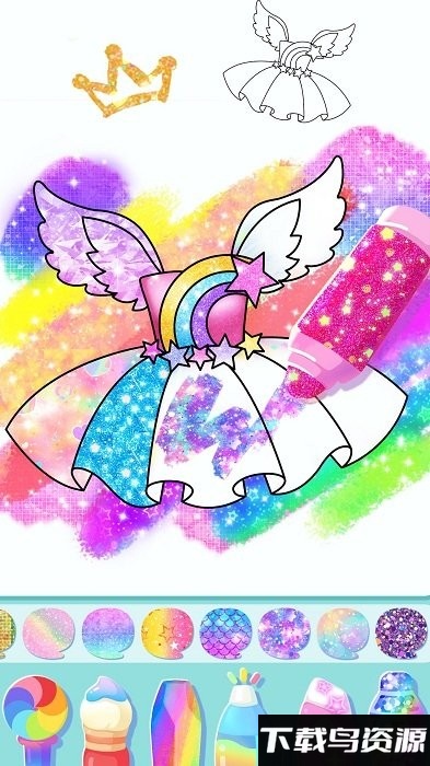闪耀公主裙涂色游戏最新版截图4