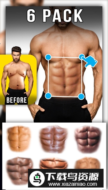 男士健美编辑器免费版(Men Abs Editor)最新版截图2