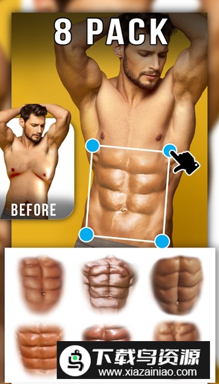 男士健美编辑器免费版(Men Abs Editor)最新版截图5