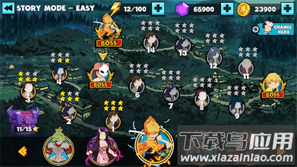 火柴人鬼灭之刃游戏(Stick Demon Shadow Fight安装器)最新版截图4