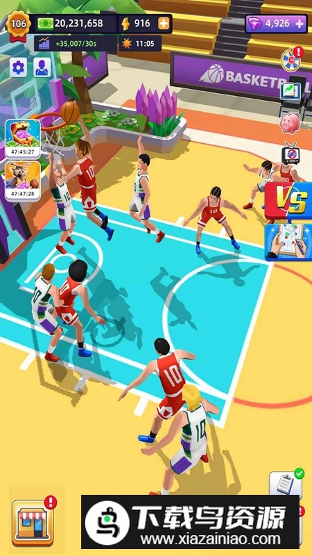 闲置篮球竞技场大亨无限金币钻石破解版最新版截图2