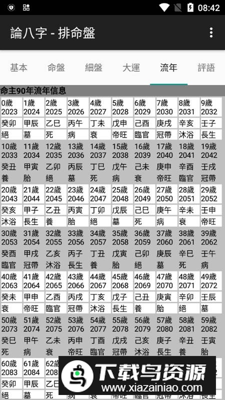 论八字排命盘专业版软件最新版截图5