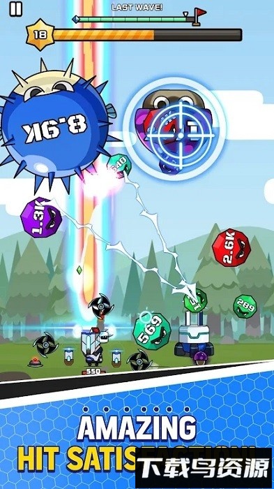 躲避滚落的球游戏(PangBlast)最新版截图1