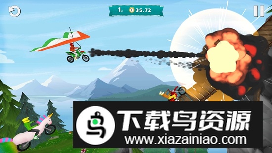 空降越野摩托车手游(Airborne Motocross)截图2