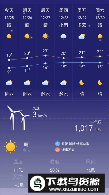 24小时天气预报免费版安卓版v1.2.3截图1
