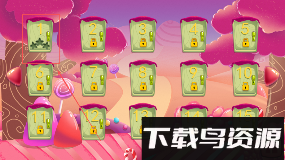 贝贝割绳子吃糖果