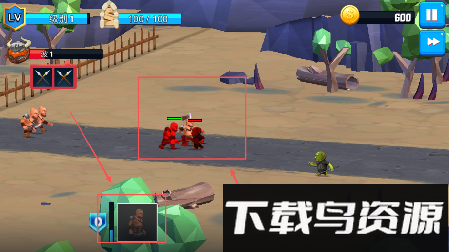 塔防龙空闲和冲突