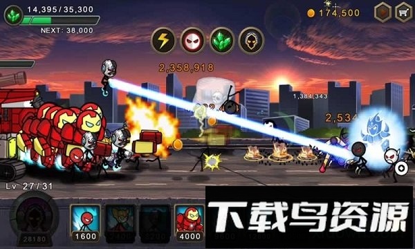 英雄战争超级火柴人防御最新破解版(HEROWARS)最新版截图1