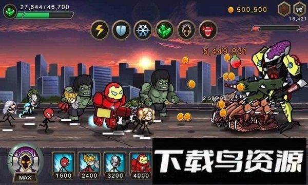 英雄战争超级火柴人防御最新破解版(HEROWARS)最新版截图2