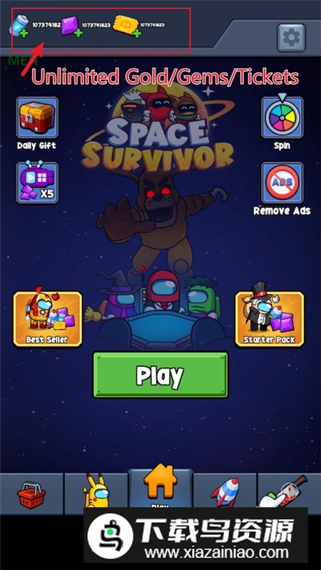 Space Survivor太空幸存者作弊菜单版截图