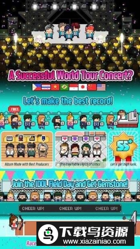 月刊偶像像素偶像成长汉化无限金币宝石中文版最新版截图3