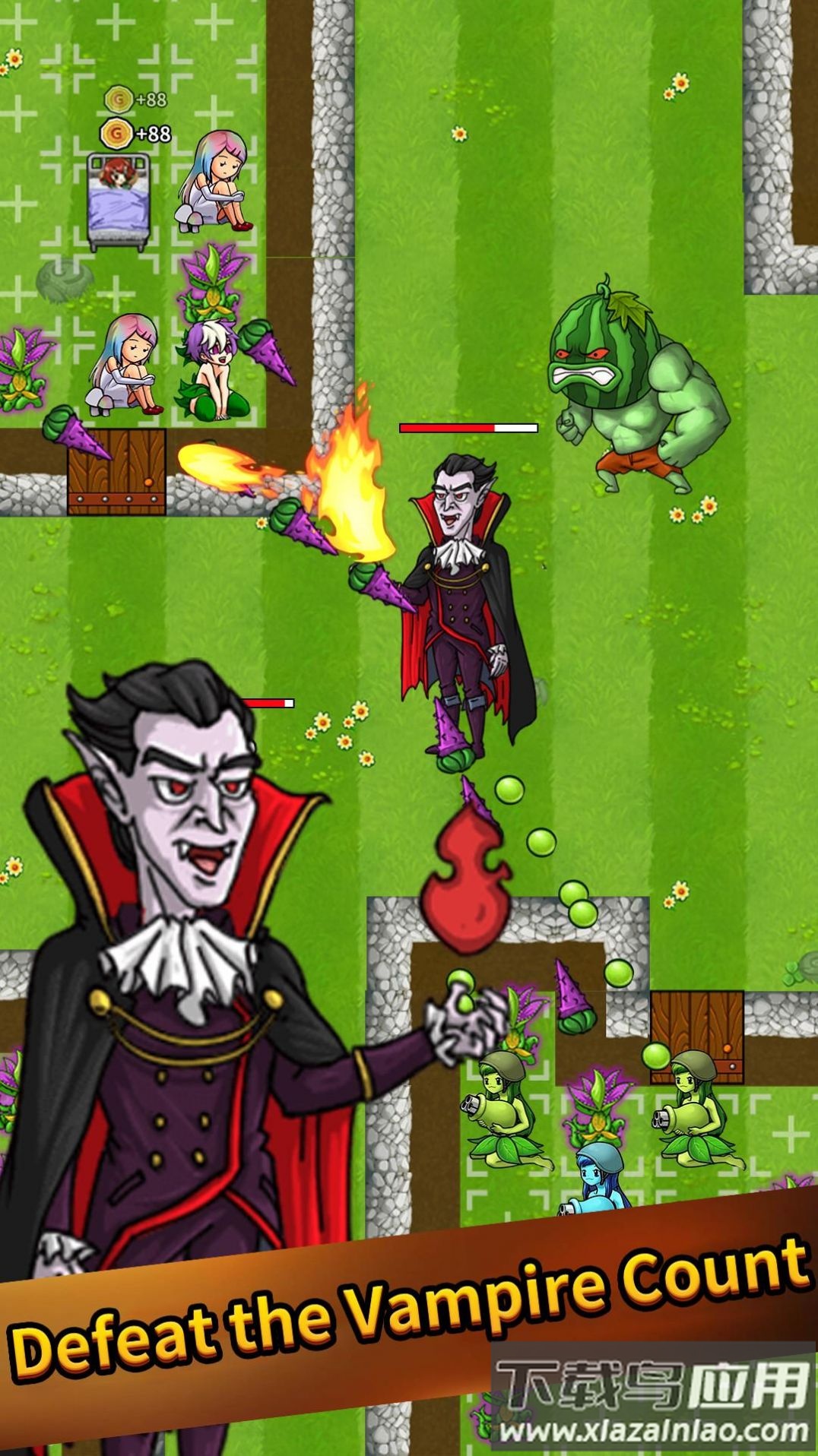 植物防御吸血鬼战争(Plants Defense Vampire War)游戏最新版截图1