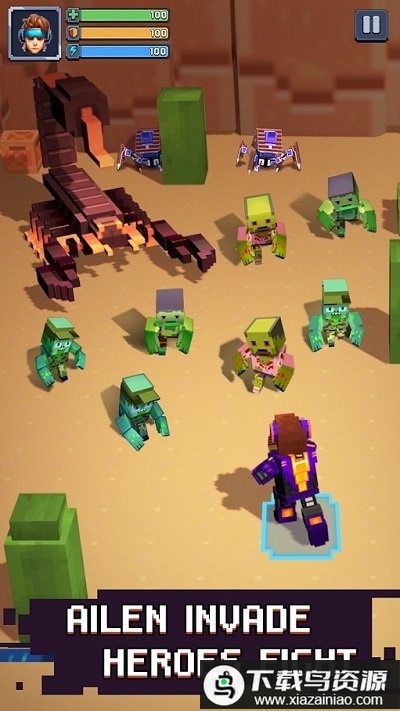 工艺像素猎人僵尸崛起游戏(Craft Pixel Hunter)最新版截图3