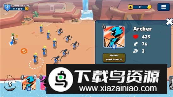 火柴人战争模拟器999999无限钻石金币版截图3