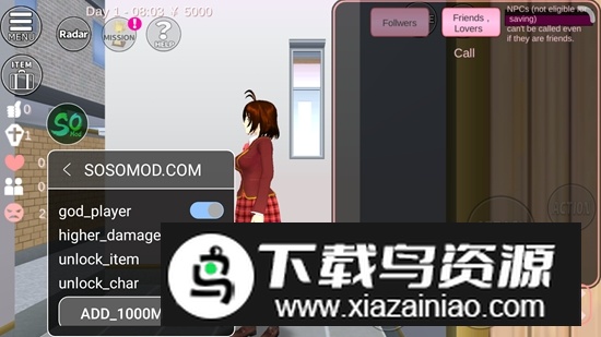 SAKURA SchoolSimulator樱花校园模拟器内置菜单解锁版无广告版截图6