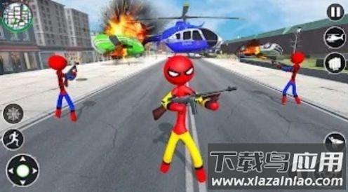 火柴人城市超级保卫者Stickman Rope Hero Superhero最新版截图3