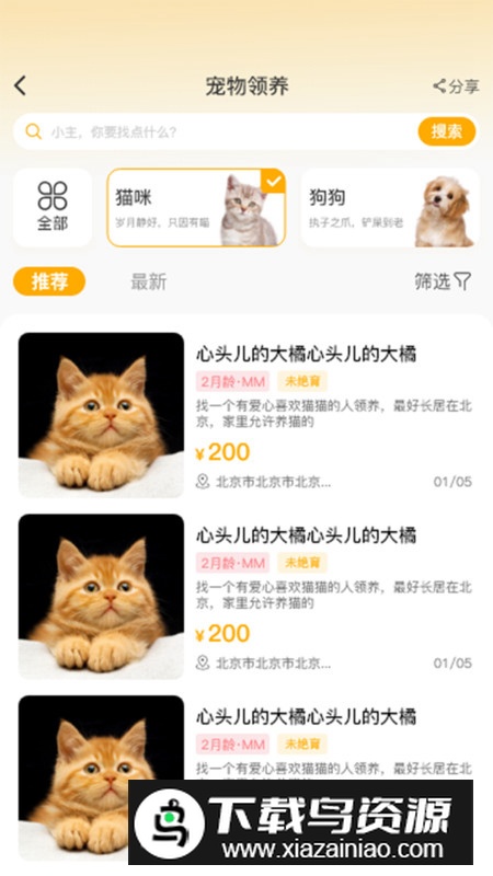 喵鑫球宠物app手机最新版最新版截图4