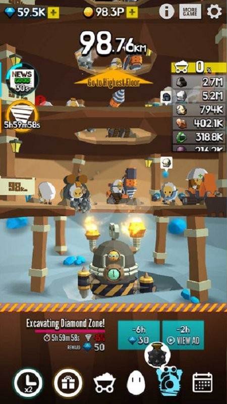 土地挖掘者无限金币无限钻石截图1