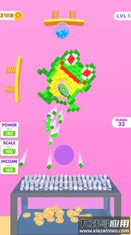 切割像素方块游戏(Bubble Crusher)最新版截图1