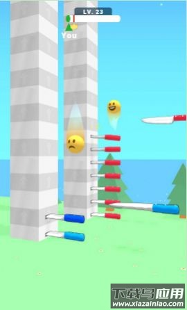 带球飞刀赛游戏(Ball Up Knife Racing)最新版截图3