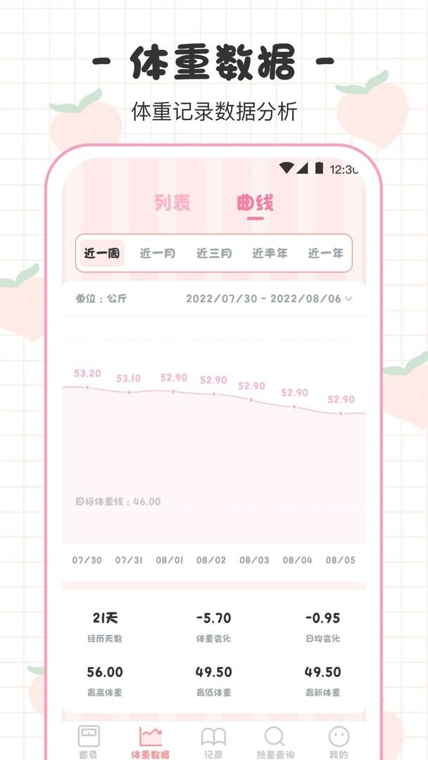 体重日记本app截图1