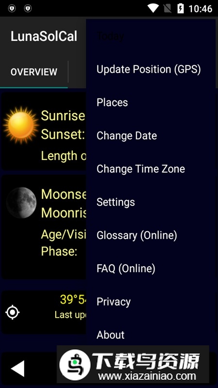 LunaSolCal日出日落预测app最新版截图5