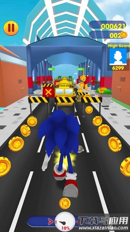 蓝刺猬竞速赛游戏(Subway Sonic)截图1