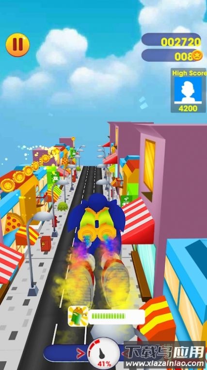 蓝刺猬竞速赛游戏(Subway Sonic)截图2