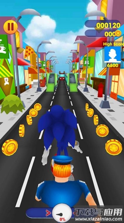 蓝刺猬竞速赛游戏(Subway Sonic)截图3