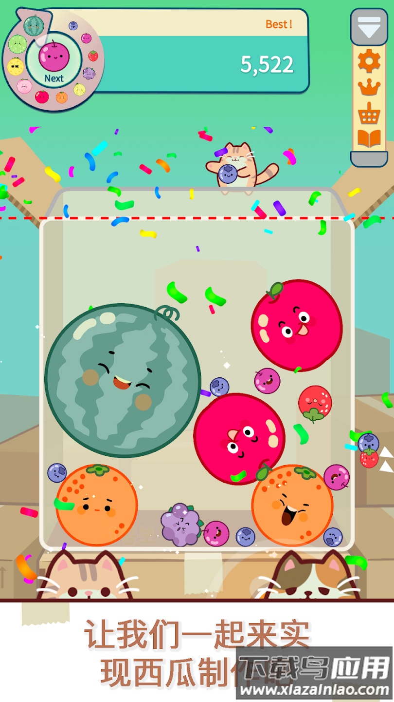 猫和西瓜游戏(Cat & Watermelon)截图2