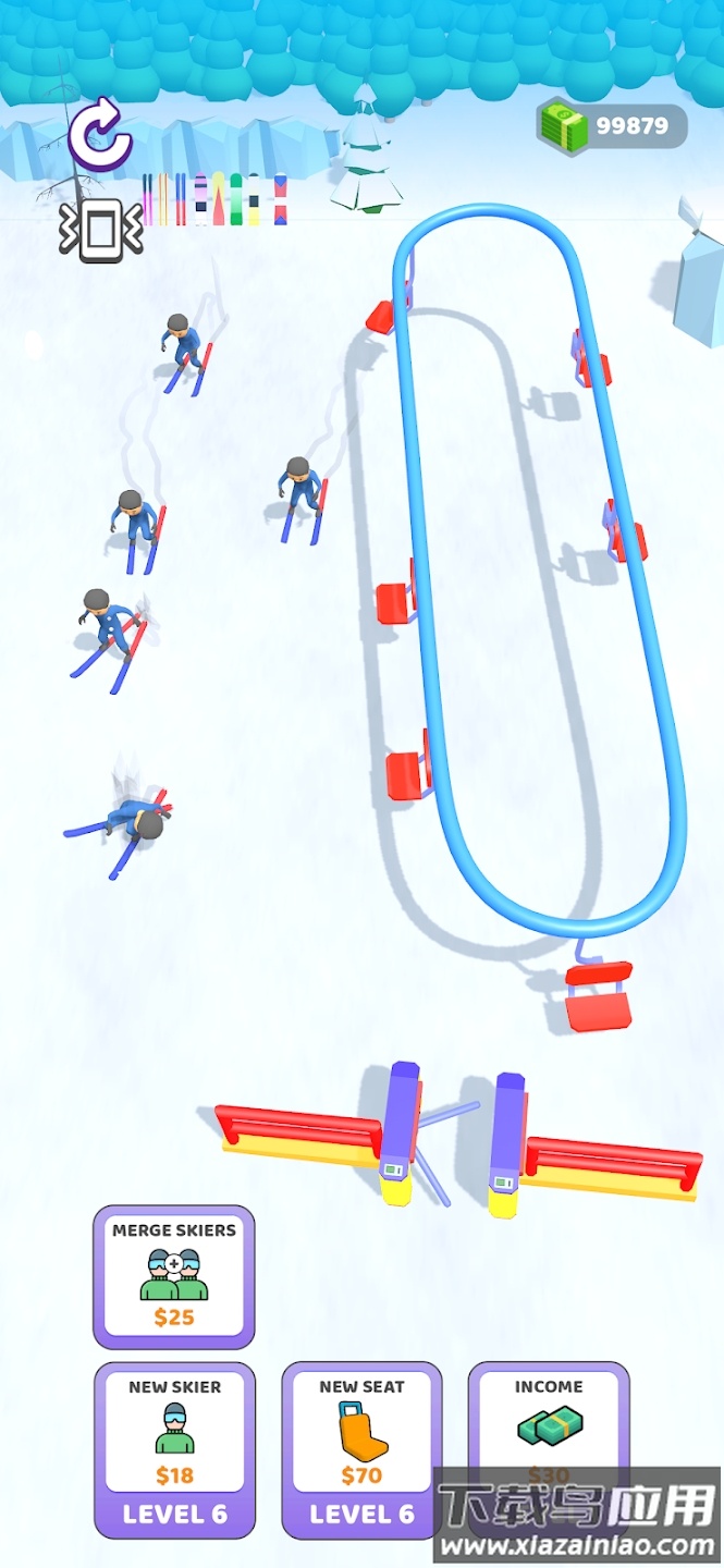 滑雪缆车点击器游戏下载安装(Ski Lift Clicker)截图2