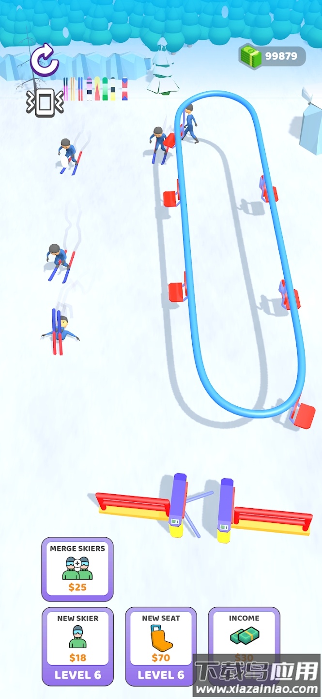 滑雪缆车点击器游戏下载安装(Ski Lift Clicker)截图3