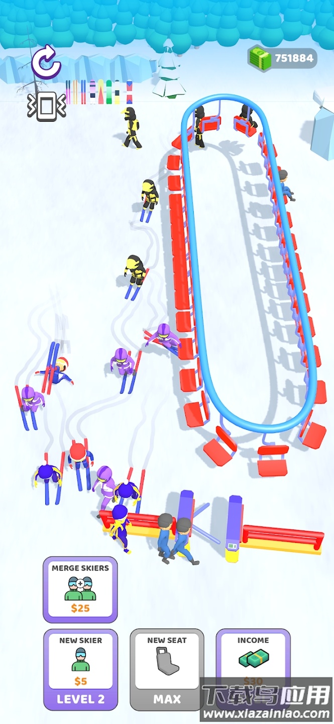 滑雪缆车点击器游戏下载安装(Ski Lift Clicker)截图4