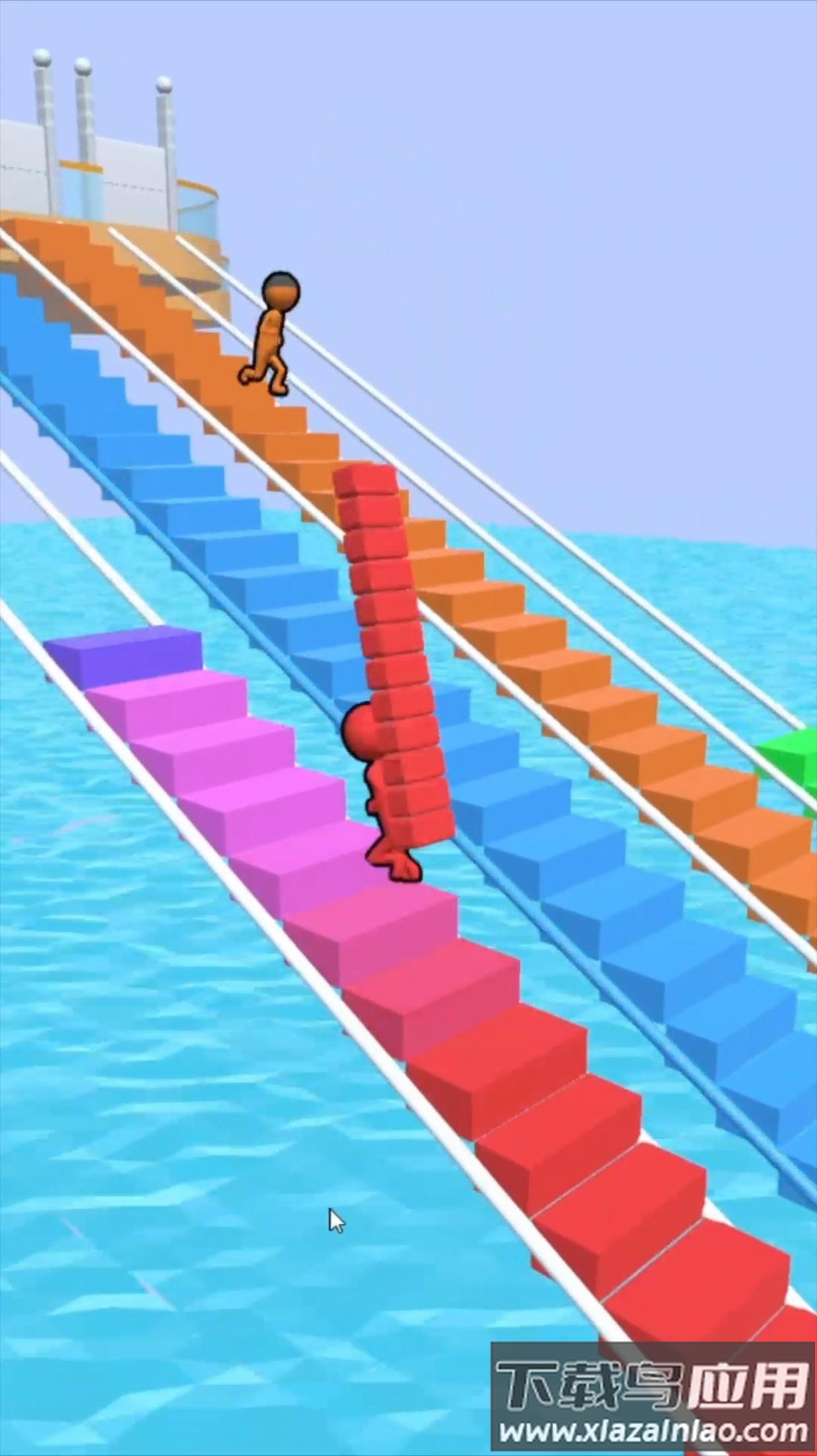 桥梁建造跑游戏(Bridge Race)截图2