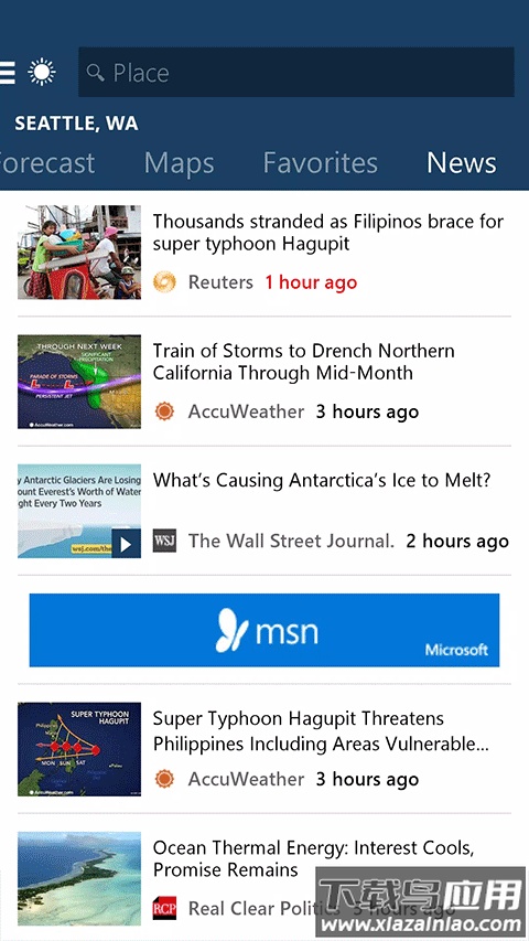 微软天气app最新版截图4