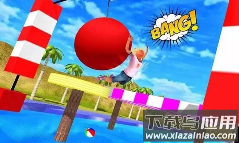 水上公园冒险游戏(Stuntman Runner Water Park 3D)最新版截图4