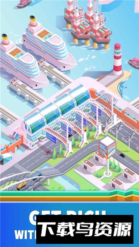 Idle MegaHarbor Tycoon闲置港口大亨无限钻石无限金币版最新版截图2