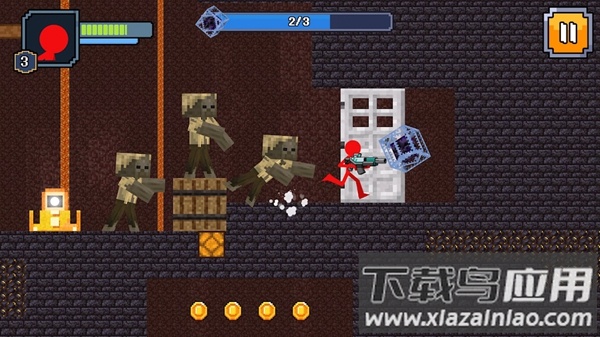 红色火柴人在工艺世界游戏(Stick Craft)截图3