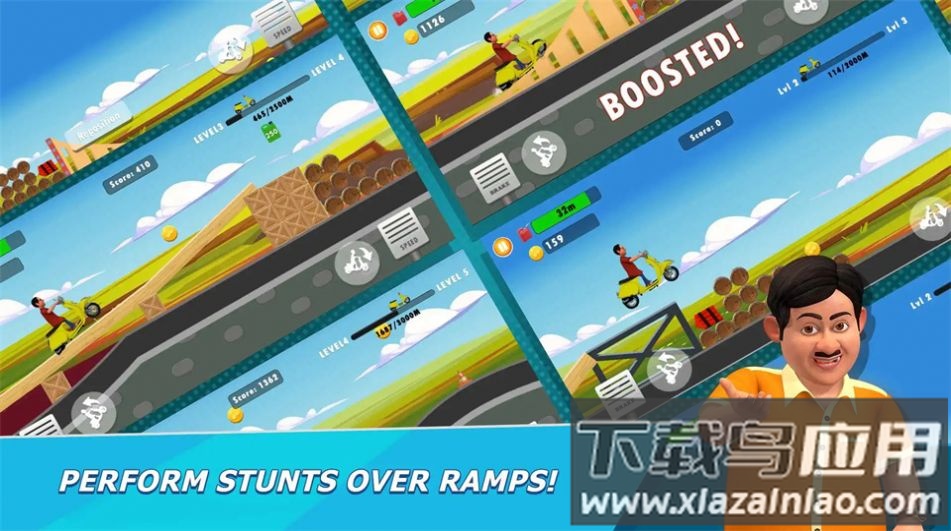 比德滑板车比赛游戏(Bhide Scooter Race)最新版截图2