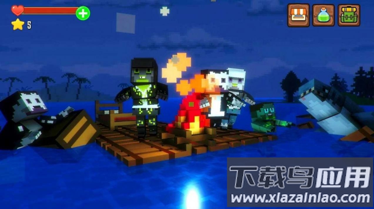 僵尸世界木筏生存游戏(Zombie Raft 2)最新版截图1