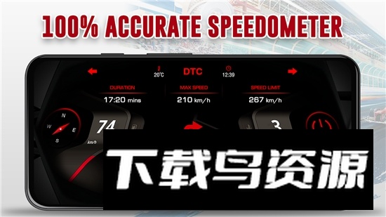 Speedometer One(手机实时行车速度显示app)最新版截图2